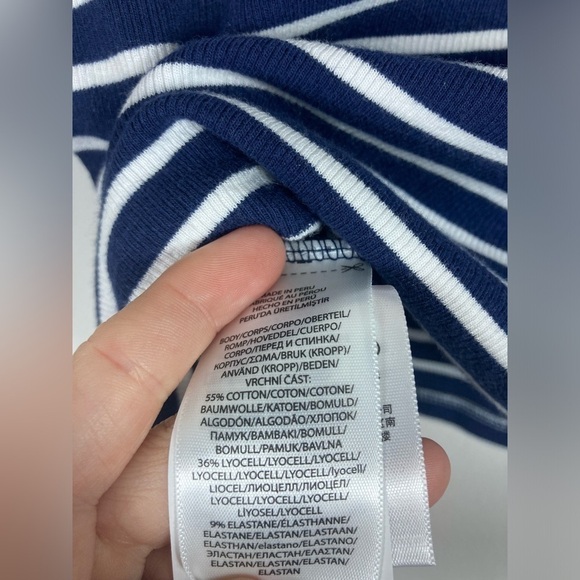 Ralph Lauren Polo Women Striped Top Nautical Colorblock Cropped XL NWT - Picture 5 of 5